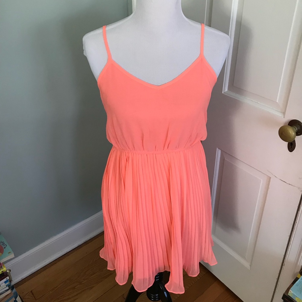 Coral cocktail dress